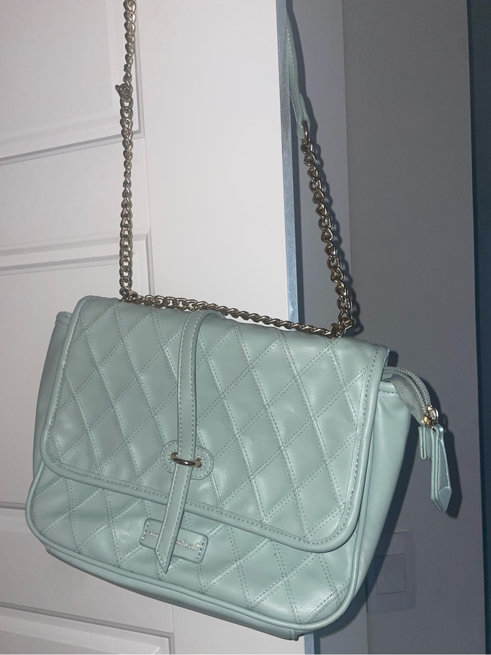 mint green simply southern quilted crossbody / shoulder bag